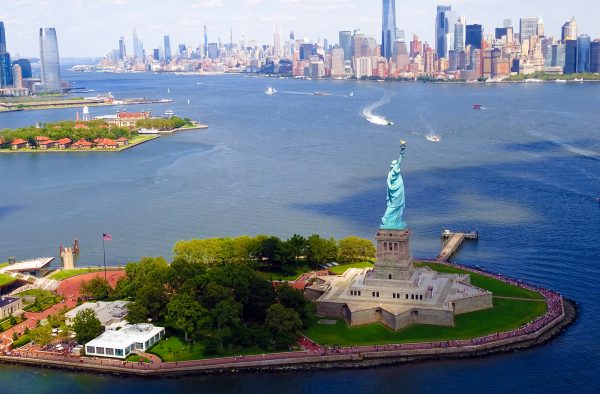 Athens, Greece. Acropolis and Parthenon temple, landmark. Ancient remains scenic view from Lycabettus Hill. Urban cityscape, blue sea and sky background